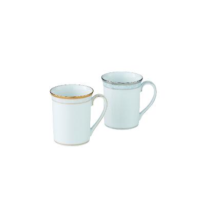 ふるさと納税 みよし市 ノリタケ[ハンプシャーゴールド&amp;プラチナ]マグペアセット(色変り)