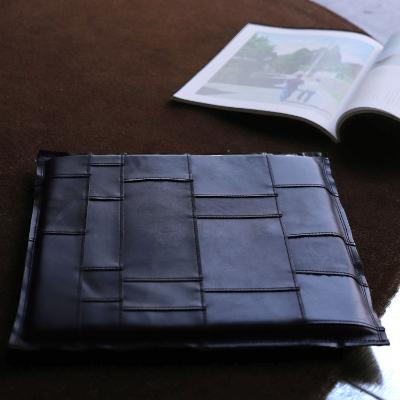 ふるさと納税 高槻市 [KAKURA]レザー座布団 tunagu 35 ブラック