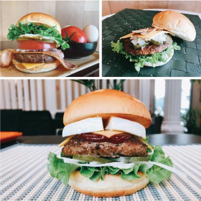 ふるさと納税 亀岡市 3年連続バーガーグランプリ優勝のカマンベールチーズバーガーを含むグルメバーガー3個[Aセット]