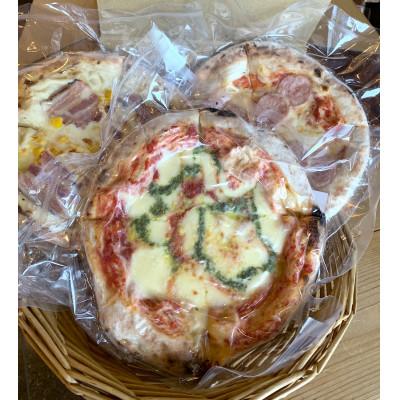 ふるさと納税 鹿島市 本格石窯ピザ3枚(マルゲリータ、コーンベーコン、ボロニアソーセージ)