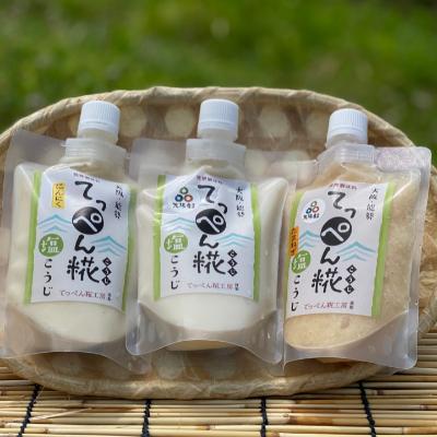 ふるさと納税 能勢町 [無添加調味料]大阪能勢の塩こうじ3点セット(塩・にんにく・たまねぎ各200g)