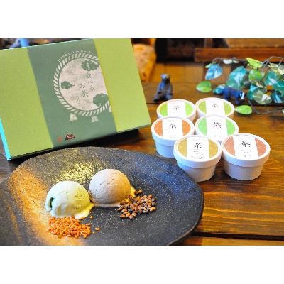 ふるさと納税 飯南町 出雲の食べるお茶アイス(6個セット)