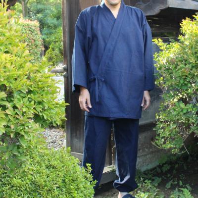 ふるさと納税 羽生市 武州正藍染　作務衣　紺　Mサイズの画像