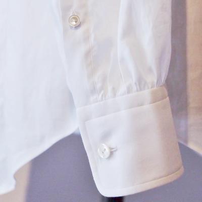 ふるさと納税 山梨県 ハンドメイド　ドレスシャツ　 白　XLサイズ　cotton100% 140番双糸ツイル生地の画像