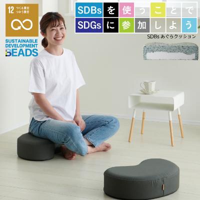 ふるさと納税 岡崎市 [ハナロロ] サステナブル あぐらクッション (チャコールグレー)