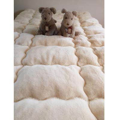 ふるさと納税 宇治市 ウールスライバーニット使用ウール敷きパッド(シングルサイズ)