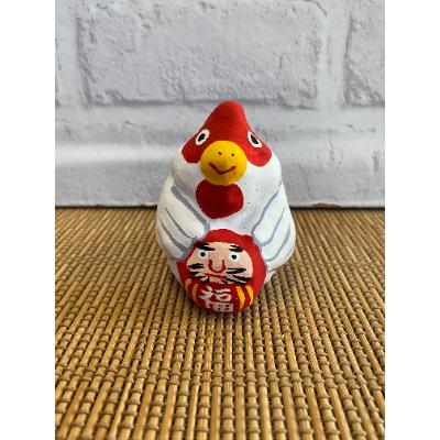 ふるさと納税 春日部市 達磨抱き酉(とり)手作り張子人形