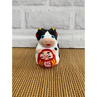 ふるさと納税 春日部市 達磨抱き丑(うし)手作り張子人形