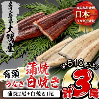 ふるさと納税 志布志市 b2-011 楠田の極うなぎ 蒲焼き2尾・白焼き1尾 170g以上×3尾(計510g以上)