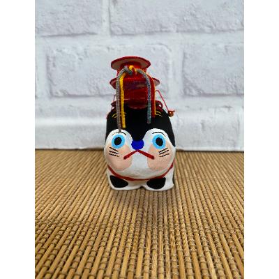 ふるさと納税 春日部市 でんでん犬張子(中) 手作り張子人形