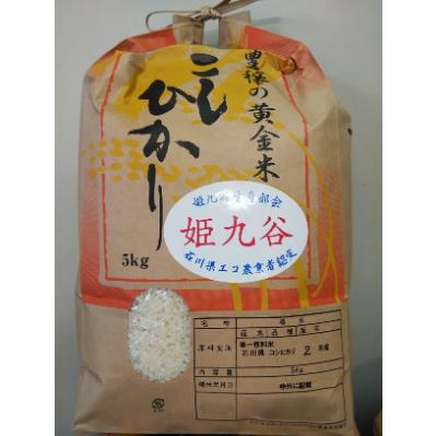 ふるさと納税 能美市 自家栽培コシヒカリ(姫九谷)5kg 精米