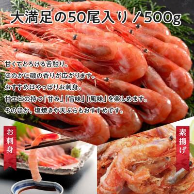 ふるさと納税 若狭町 ねっとり甘い 子無し 日本海甘えび 500g(約50尾) |  | 02