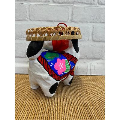 ふるさと納税 春日部市 ざるかぶり犬張子(大)　手作り張子人形_3