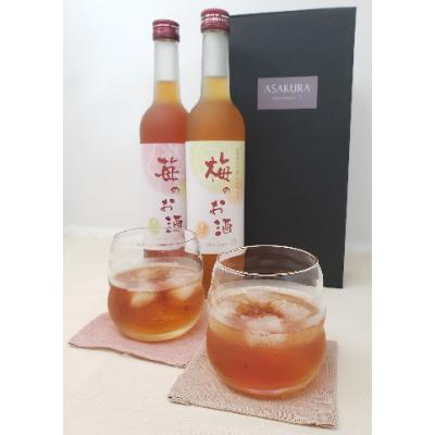 ふるさと納税 朝倉市 濃いめのお酒 飲み比べ500ml×2本セット(苺のお酒/梅のお酒)