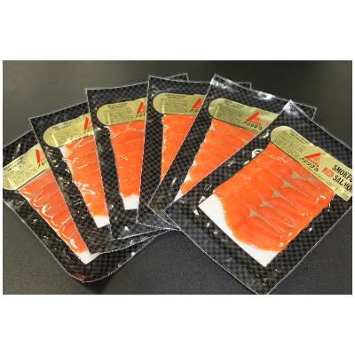 ふるさと納税 川越市 天然紅鮭スモークサーモンスライス 6パックセット
