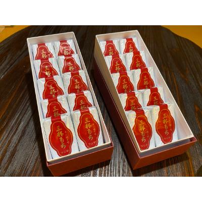 ふるさと納税 大仙市 [菓子司つじや]三杯もちミニ(赤あん)10個 詰め合わせ×2箱