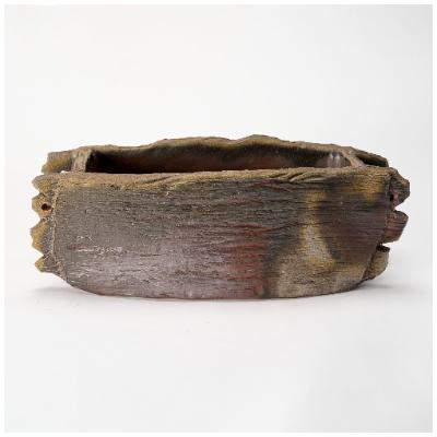 ふるさと納税 備前市 備前焼 花器(張り合わせ水盤)[のし付き]