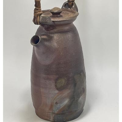 ふるさと納税 備前市 備前焼 土瓶型花入れ(カズラ手)