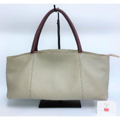 ふるさと納税 富士河口湖町 「鞄工房 香」横長トートバッグ グレー