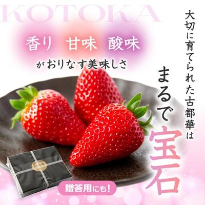 ふるさと納税 大和高田市 先んずる取って置く 奈良県産いちご 古都華 かざり付ける九鼎大呂2風呂敷き包み