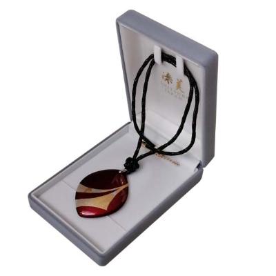 ふるさと納税 海南市 漆器のペンダント ダイヤ形 玉虫塗 手描き蒔絵 きらめき