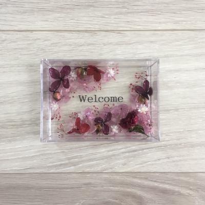 ふるさと納税 田原本町 ハーバリウムウェルカムプレート(パープル)