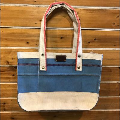 ふるさと納税 甲賀市 消防ホースアップサイクル[トートバッグ]青ベース