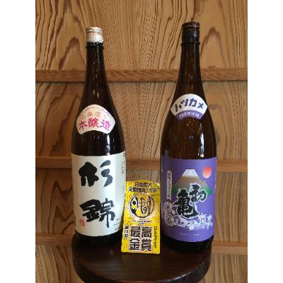 ふるさと納税 藤枝市 初亀プレミアム1800ml・杉錦山廃本醸造1800ml 2本セット
