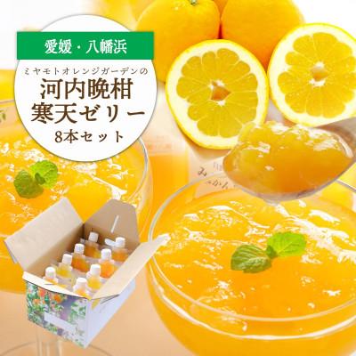 ふるさと納税 八幡浜市 苦味の少ないさっぱり柑橘 和製グレープフルーツ 河内晩柑寒天ゼリー8本セット[D25-24]