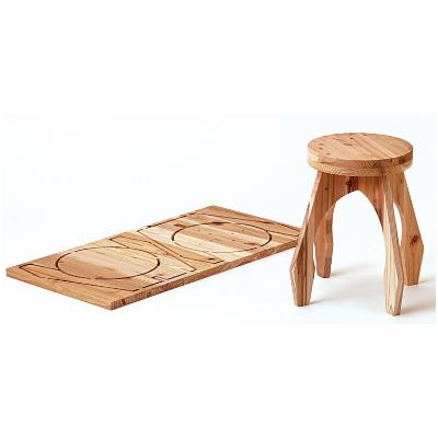 ふるさと納税 瑞穂市 子供と一緒にDIY! 自由工作にも。自分で作る木のプラモデル「木it ラウンドスツール」