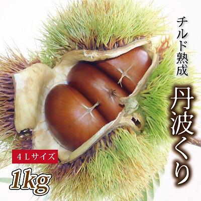 ふるさと納税 京丹波町 チルド熟成 丹波栗4L 1kg (京都京丹波町産 丹波栗) | 