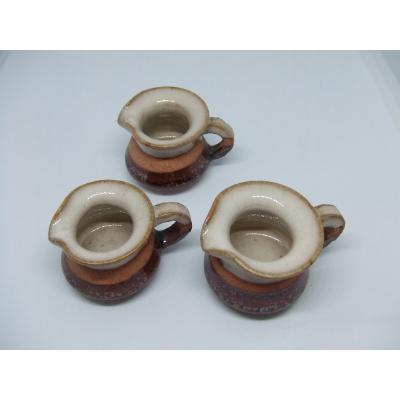 ふるさと納税 甲賀市 [信楽焼]かわいいミルクピッチャー3個セット たれ入れ 珍味入れ 薬味入れ nwu-004