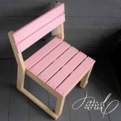 ふるさと納税 山梨市 [&amp;CRAFTS]キッズスタッキングチェア -Pink-