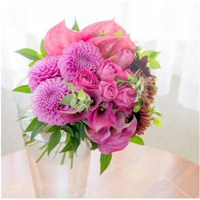 ふるさと納税 小田原市 季節の花束と花瓶のセットSサイズ