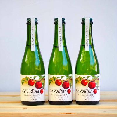 ふるさと納税 豊丘村 [丘の上ファーム原農園]シードル「ラ・コリーナ ふじ」ハーフボトル3本セット