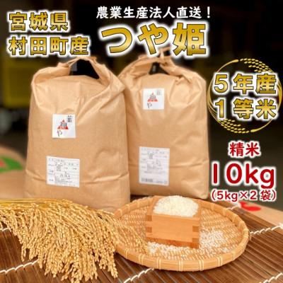 ふるさと納税 村田町 令和5年宮城県産 つや姫 精米10kg(5kg×2袋)[村田町産]