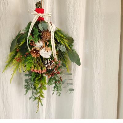 ふるさと納税 阿賀町 Xmasスワッグ[あかいみ]