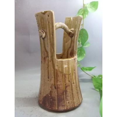 ふるさと納税 甲賀市 [信楽焼]手桶手づくり花入れ 花入 花器 花瓶 nha-010