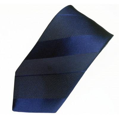 ふるさと納税 西桂町 ネクタイ 紺無地 富士桜工房 組織変化三段縞 紺116