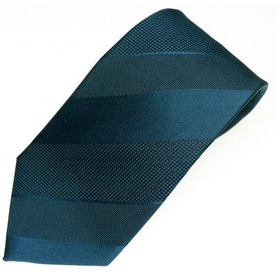 ふるさと納税 西桂町 ネクタイ 紺無地 富士桜工房 組織変化三段縞 納戸128