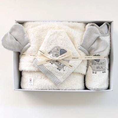 ふるさと納税 今治市 ( 今治タオル ) フラッフィー ベビーギフト (グレー・ぞう) [ID05570]