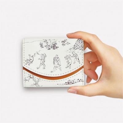 ふるさと納税 茨木市 【日本漫画のルーツ】クアトロガッツ ミニ財布 小さいふ。ペケーニョ 鳥獣戯画 栃木レザー |  | 02