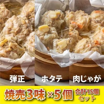 ふるさと納税 舞鶴市 シューマイ15個セット(弾正・ホタテ・肉じゃがの3味×5個)
