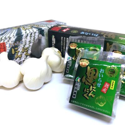 ふるさと納税 おいらせ町 白と黒のにんにくセット