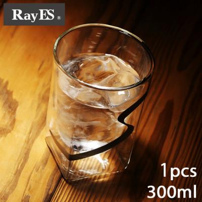 ふるさと納税 岡崎市 [RayES/レイエス]ダブルウォールグラス RDS-002dnmbk 300ml ナガレ