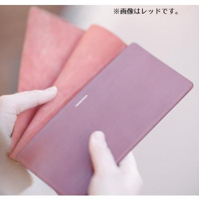 ふるさと納税 葛飾区 ASUMEDERU ハンドメイド レザー。イタリア製ベビーカーフレザー束入れ ブルーの画像