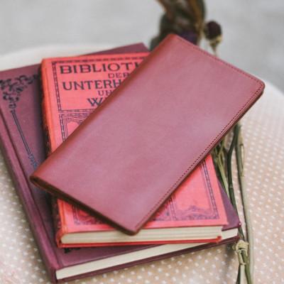 ふるさと納税 葛飾区 ASUMEDERU ハンドメイド レザー。イタリア製ベビーカーフレザー束入れ レッド