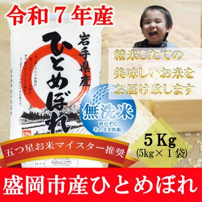 ふるさと納税 盛岡市 令和7年産 ひとめぼれ 無洗米 お米マイスター推奨 盛岡市産 精米 5kg