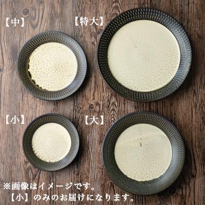 ふるさと納税 東峰村 小石原焼 カネハ窯 飛び鉋プレート【小】(白×白ツヤ)_3