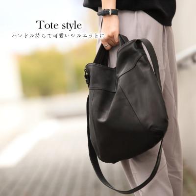 ふるさと納税 和泉市 【2way ショルダーバッグ】斜めがけ 本革 シンプルに決まる トートバッグ【as-25cs-BK】 |  | 01